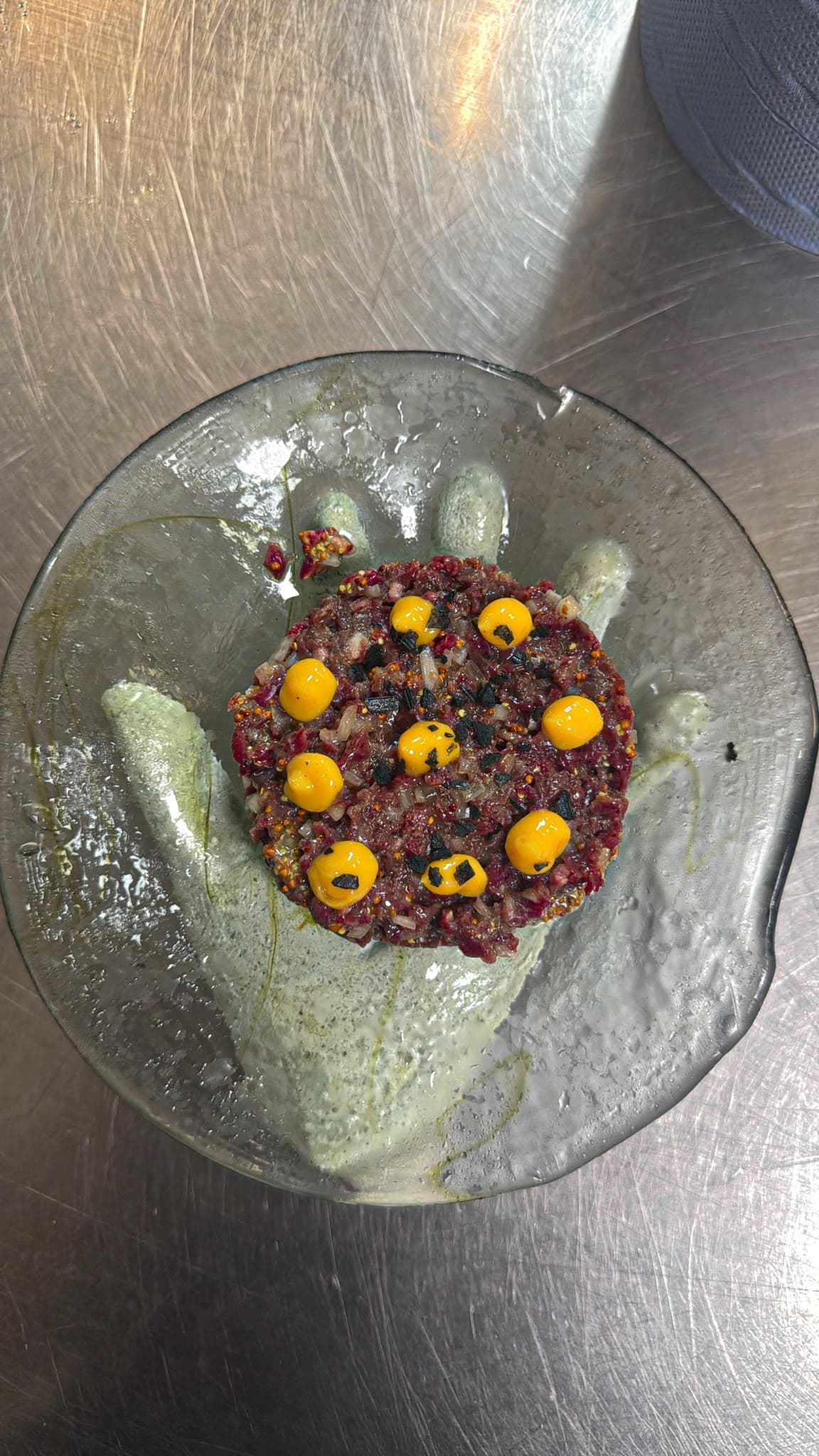 Tartar de carne con remolacha