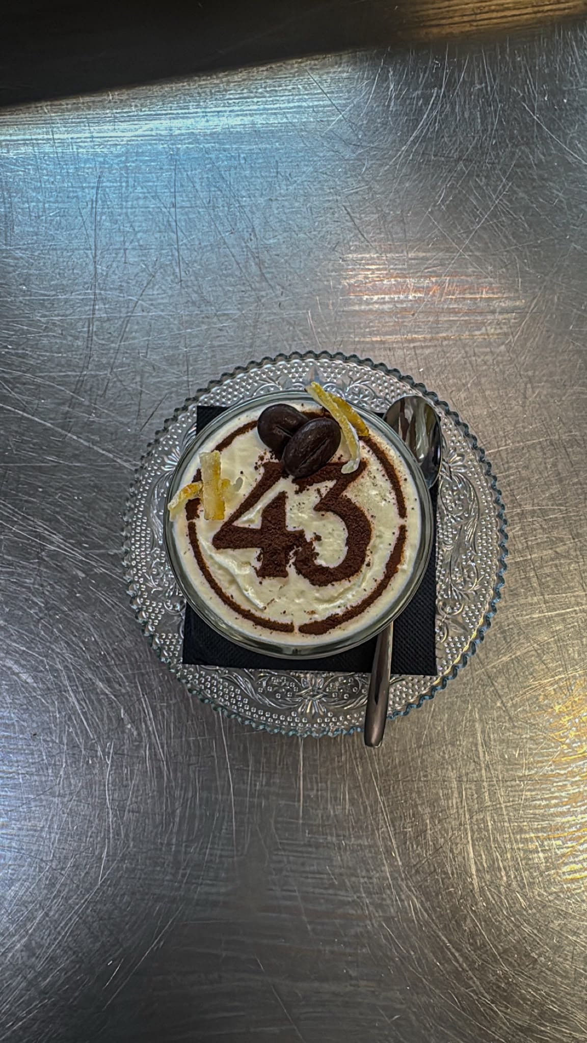 Mousse de Licor 43 con café y naranja